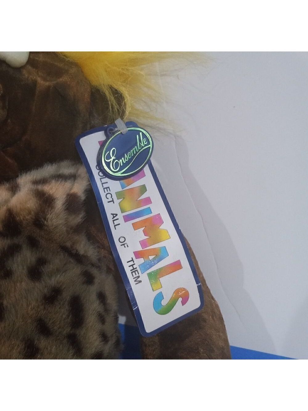 VINTAGE Rare Manimals Plush Caveman 15" Stuffed Doll Toy With Tags - Picture 3 of 8